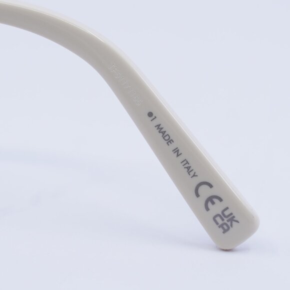 Dior DIORBLACKSUIT R7U 95H6 Sunglasses Ivory Round Frame, Green Mirror Lenses - Picture 7 of 11